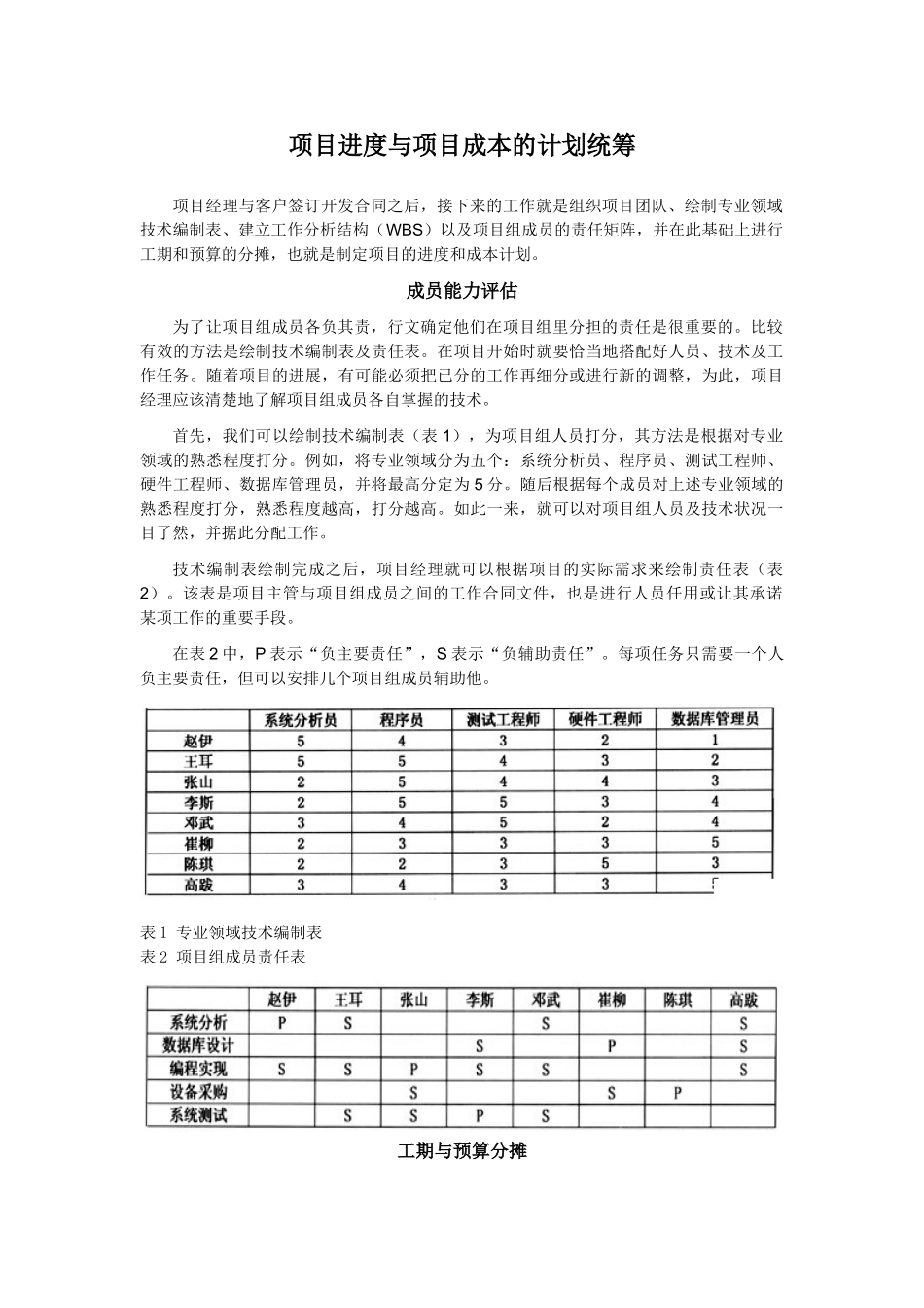 项目进度与项目成本控制的计划统筹_第1页