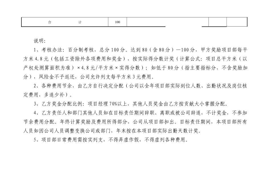 项目部目标责任管理考核表_第3页