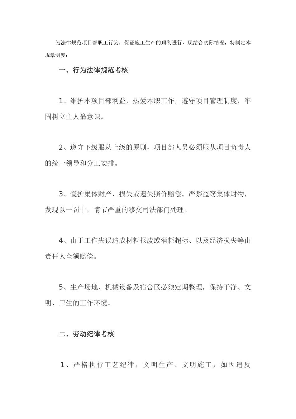 项目部管理规章制度_第2页