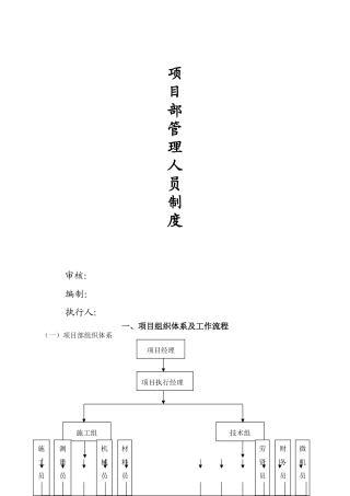 项目部管理制度