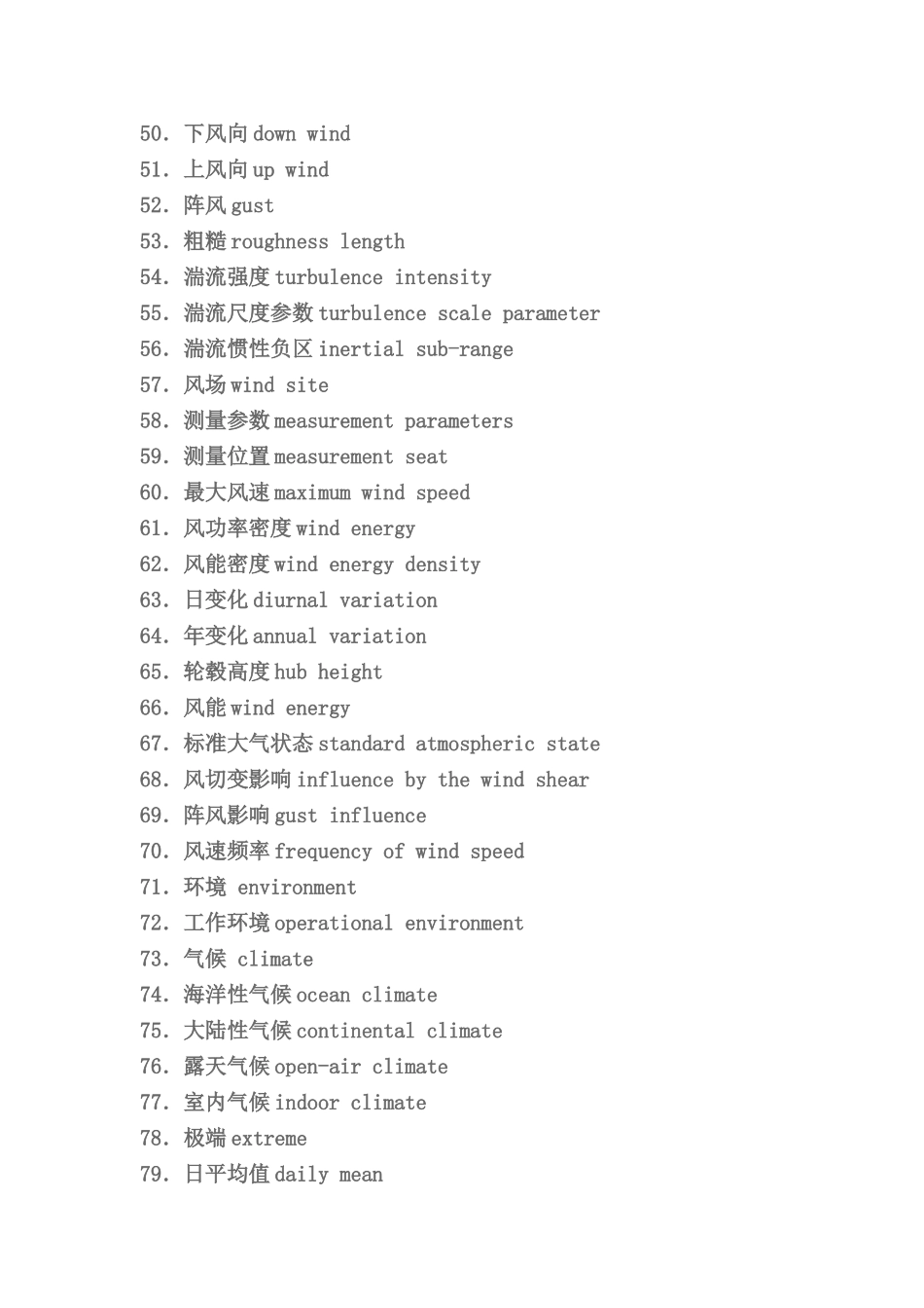 风力发电机组常用词汇集合_第3页