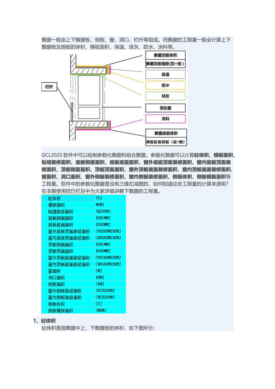 飘窗工程量详解_第1页