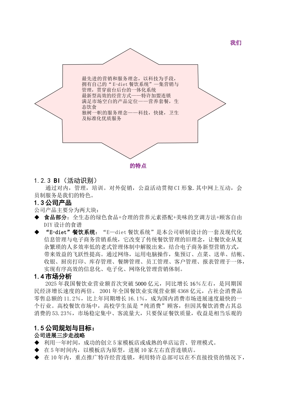 餐饮特许连锁股份有限公司商业计划书_第2页