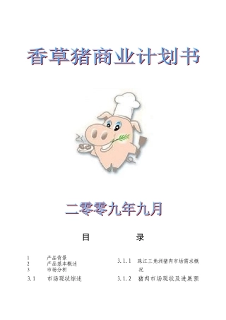 香草猪商业计划书-