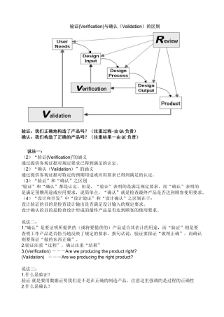 验证与确认的区别