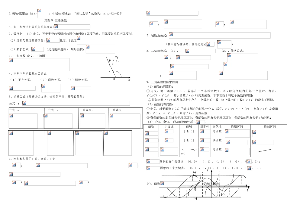高中数学会考复习资料基本概念和公式_第3页