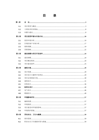高尚国际项目可行性研究报告