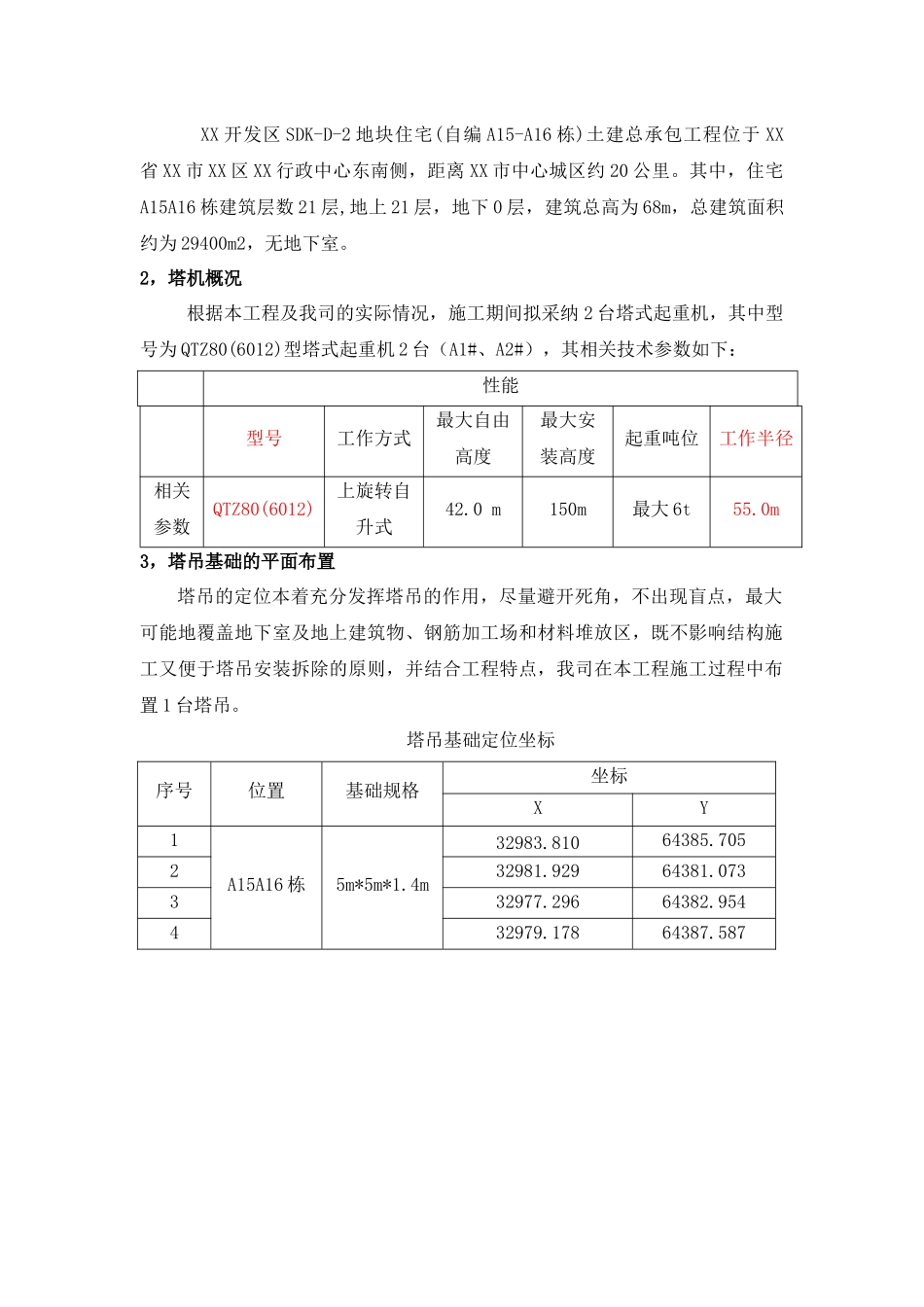 高层住宅楼工程塔吊基础施工方案2_第2页