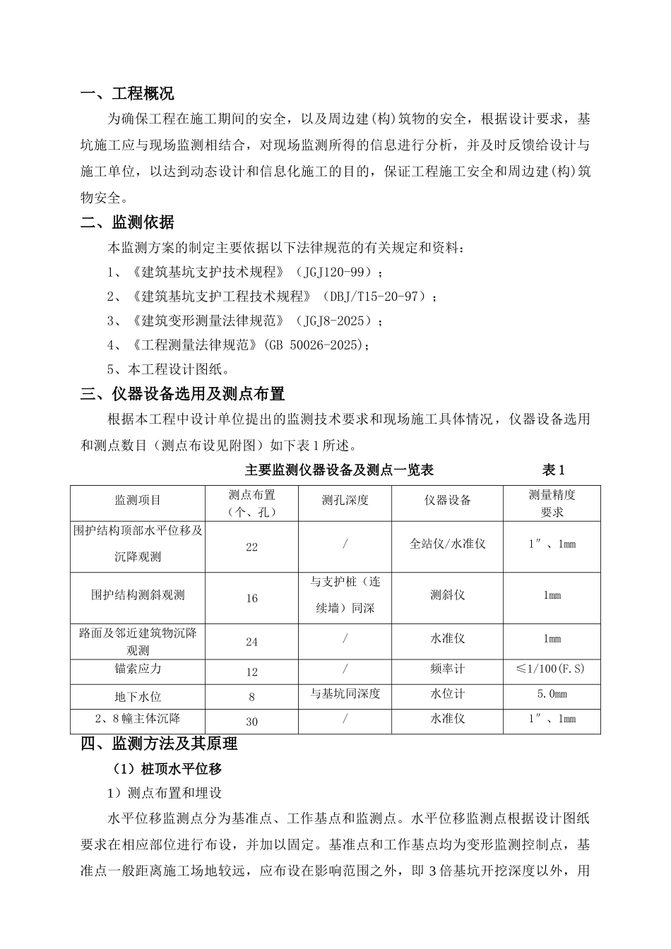 高层公寓楼深基坑及主体沉降监测施工方案_第2页