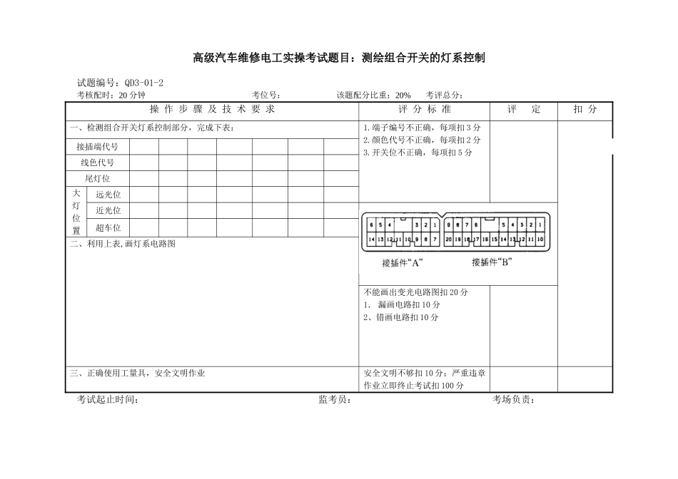 高级电工实操题0608_第2页