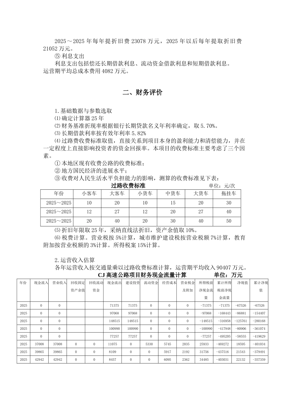 高速公路建设项目财务分析_第3页