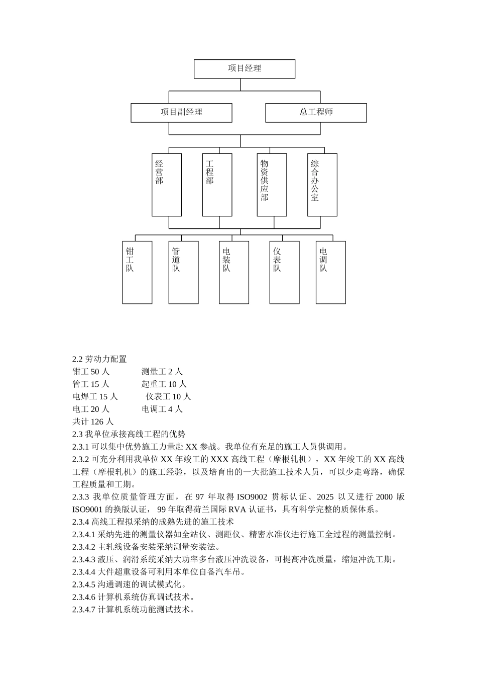 高速线材工程机电设备安装施工组织设计_第3页