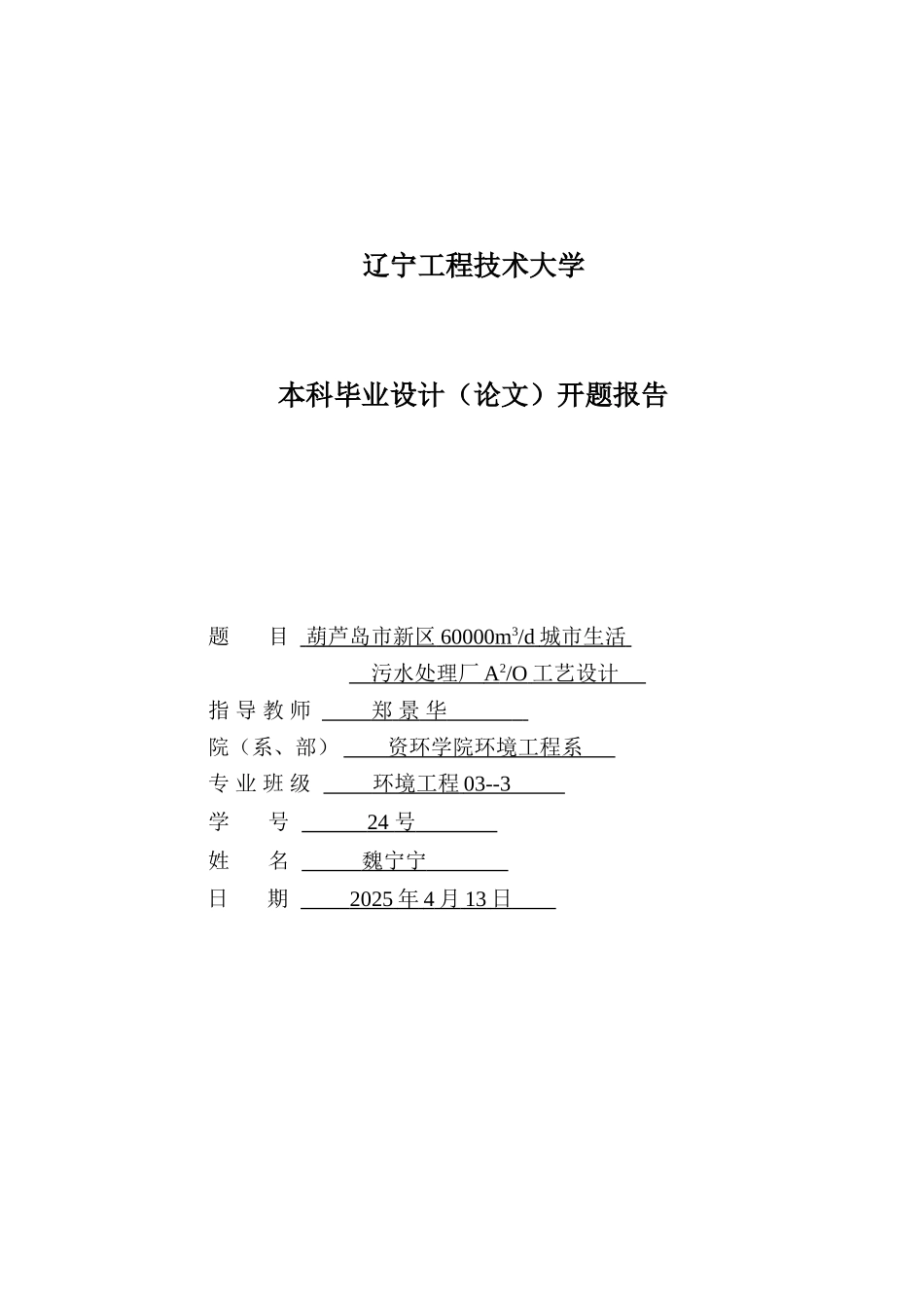 魏宁宁的开题报告123_第1页