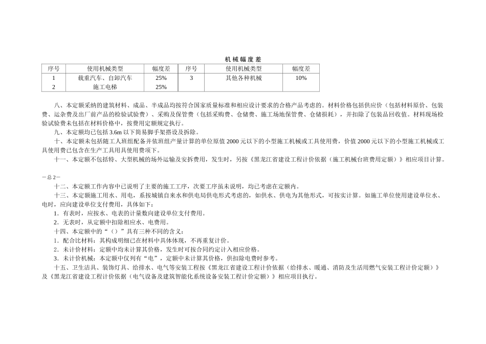 黑龙江装饰装修工程计价定额说明_第3页