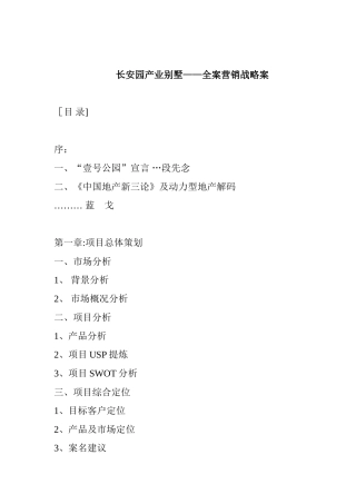 -房地产营销全案