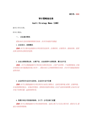 03审计策略备忘录ASM