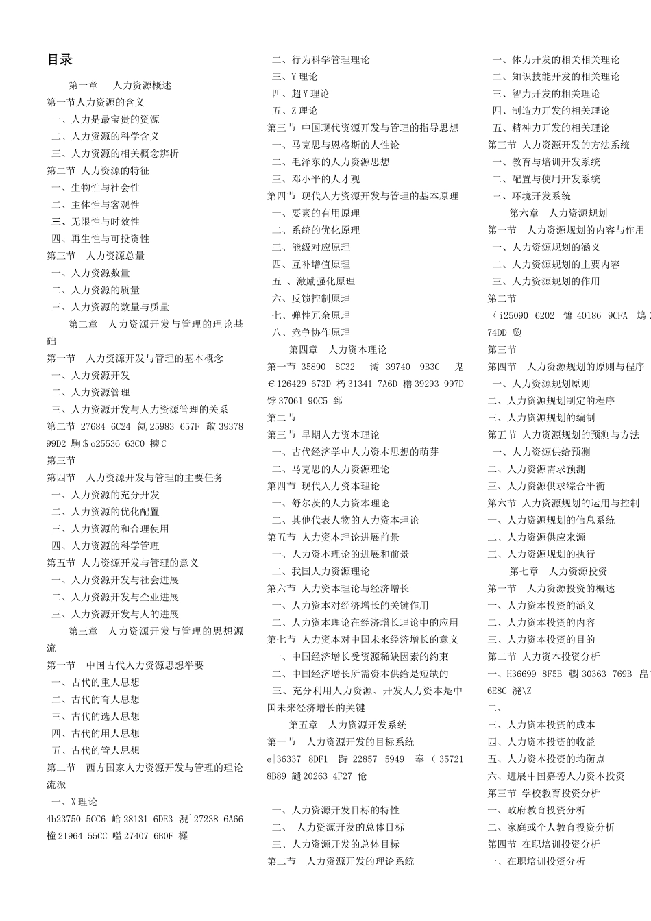 06093人力资源开发与管理重点_第1页