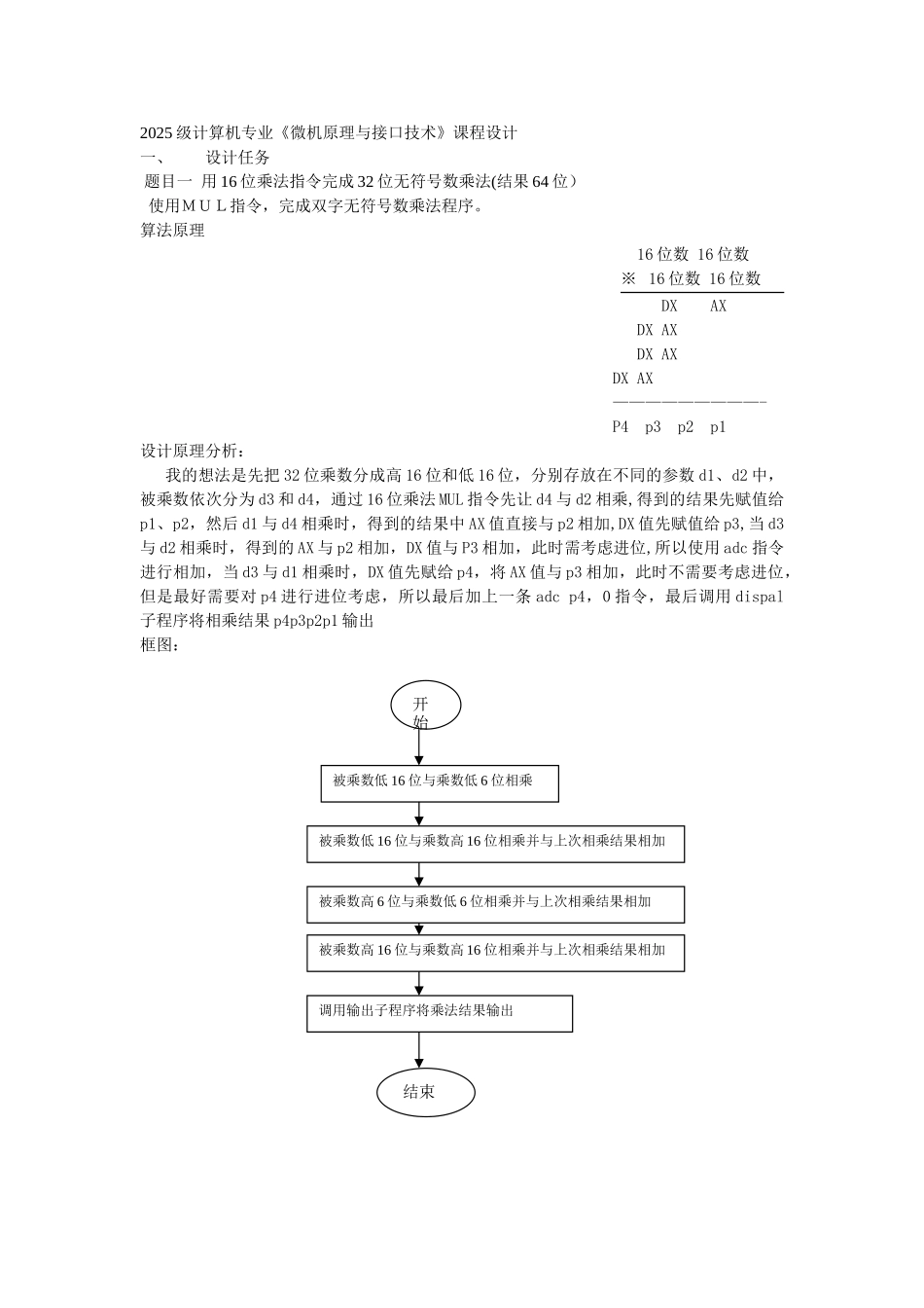 09级微机原理课程设计_第1页
