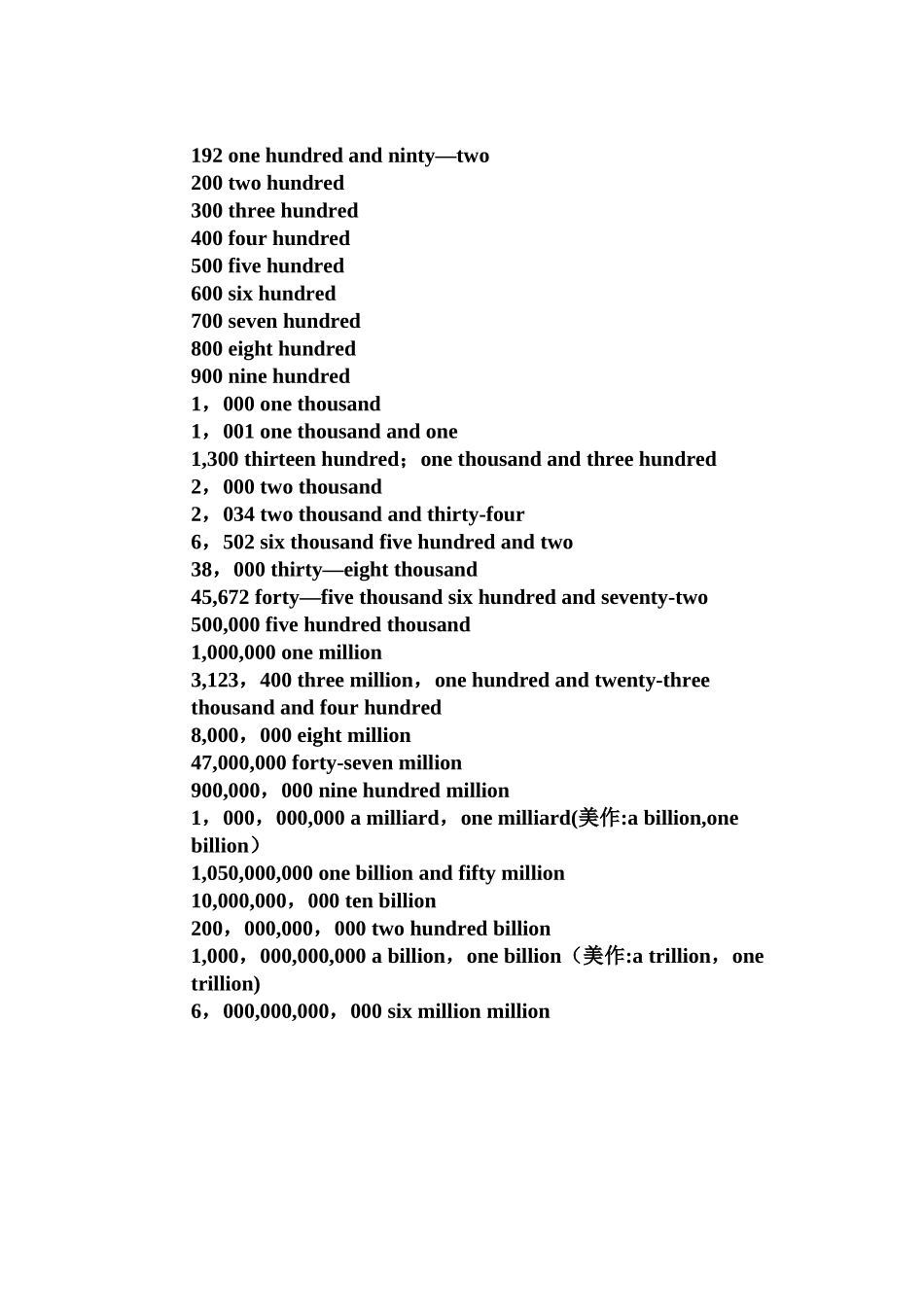 100以内的英文数字_第3页
