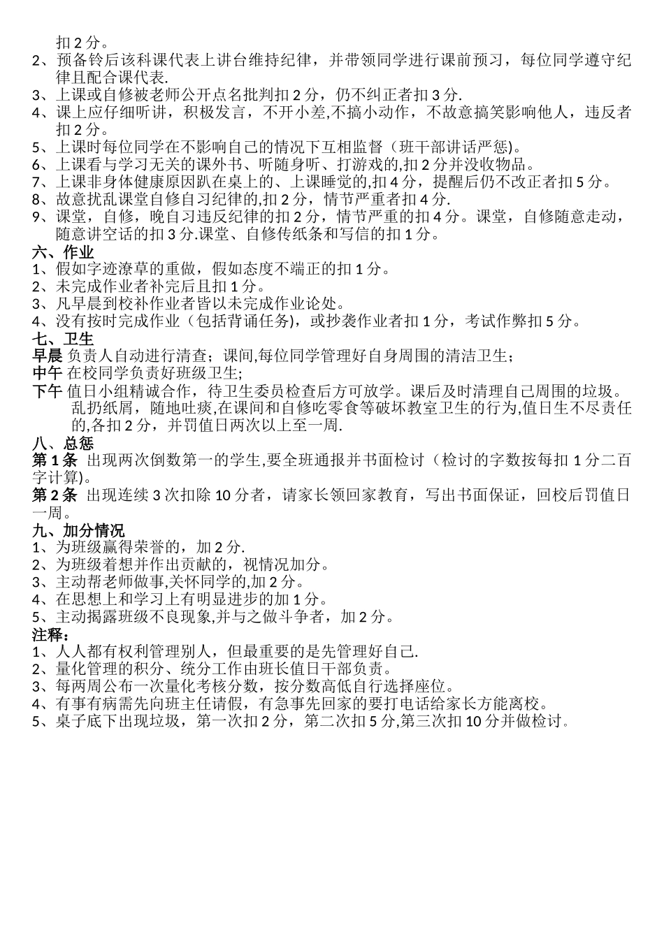 1901班班级管理办法123456_第2页