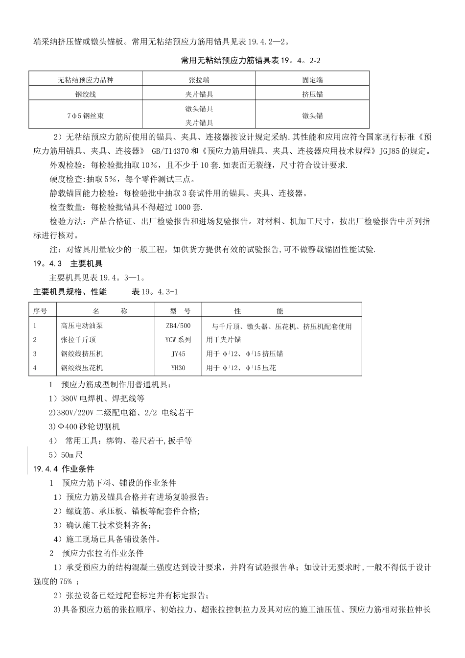 19现浇混凝土结构后张法无粘结预应力工程施工工艺标准_第3页