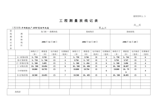 1、工程测量放线记录