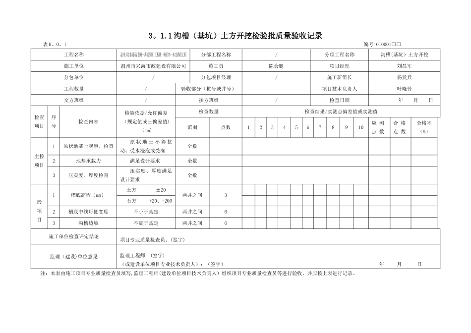 1沟槽开挖隐蔽记录_第3页