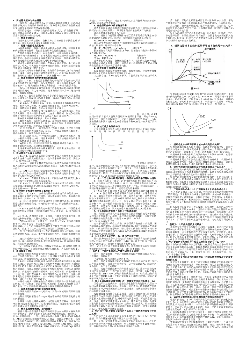 1简述需求规律与供给规律_第1页