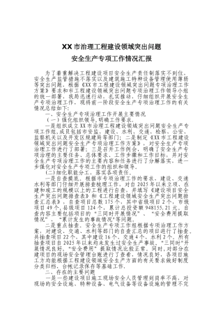 2010安全生产专项工作总结