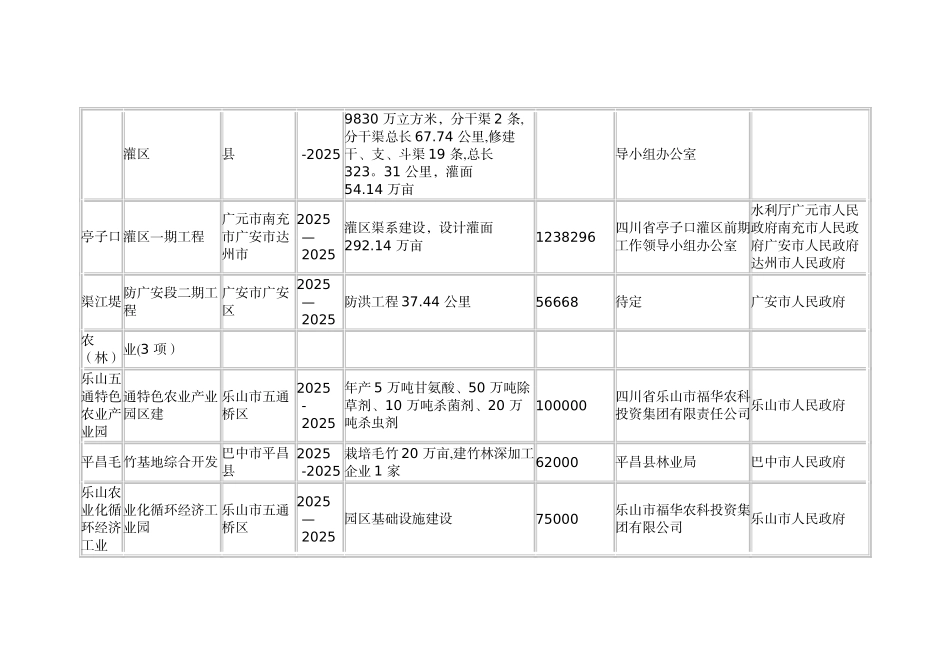 2010年四川重大项目储备计划表_第2页