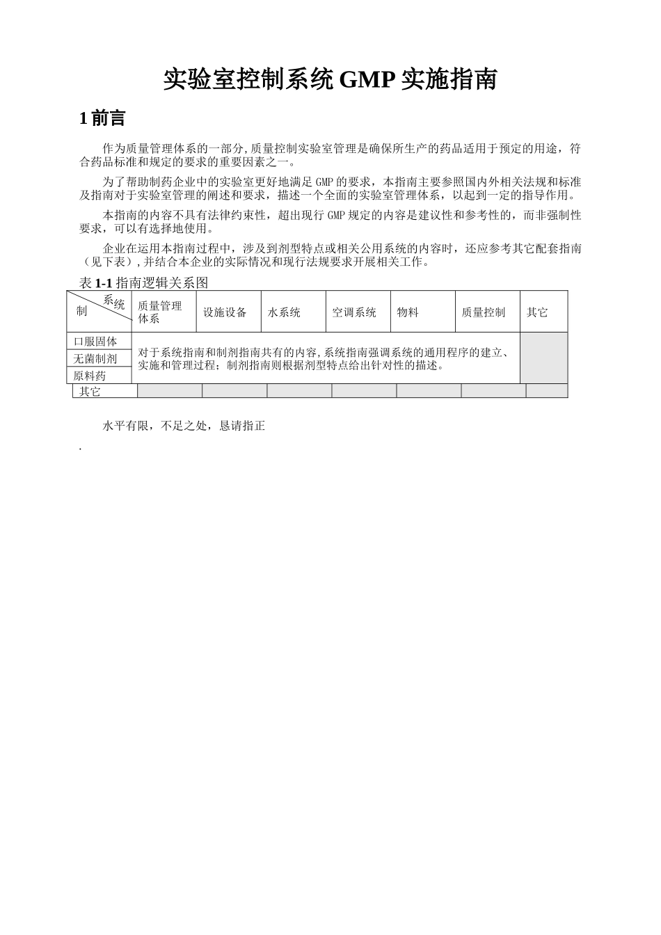 2010版药品GMP《实验室控制系统GMP实施指南》真正word版_第1页