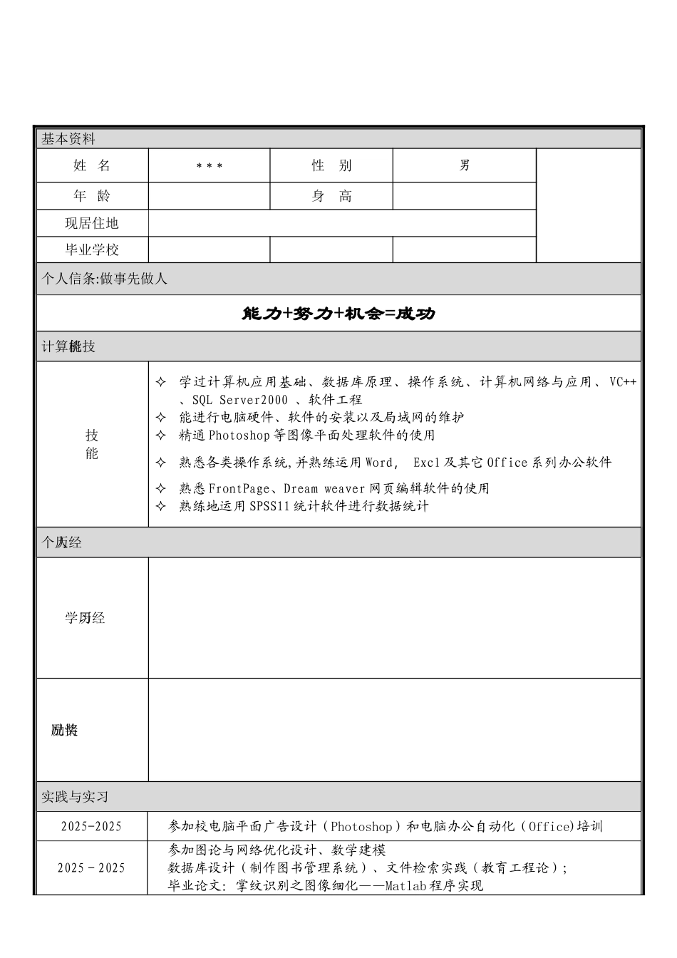 2025个人简历模板大全_第3页