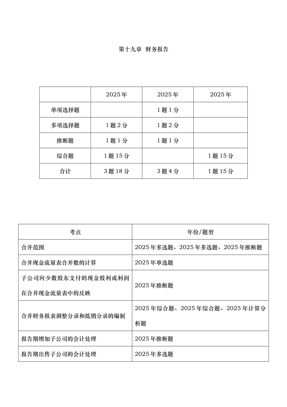 2025中级会计实务-19-财务报告_第1页