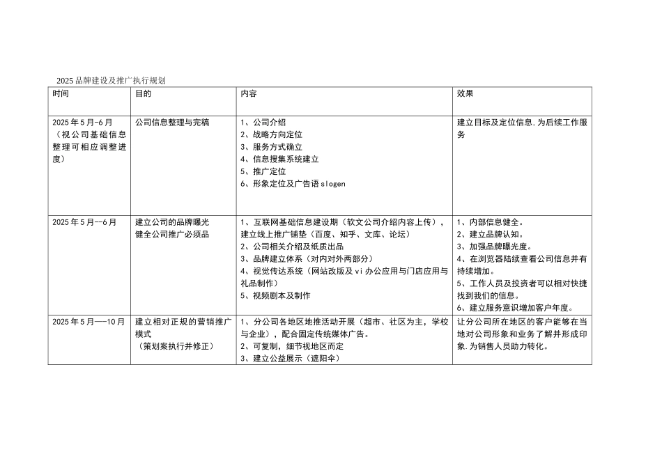 2025品牌建设及推广执行规划_第1页