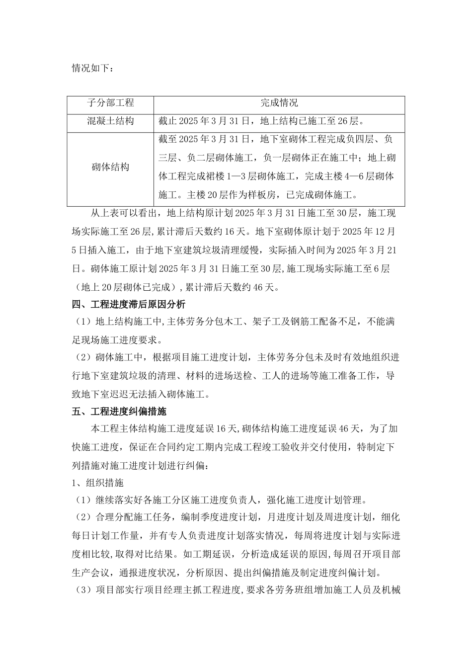2025年一季度施工进度情况报告_第3页