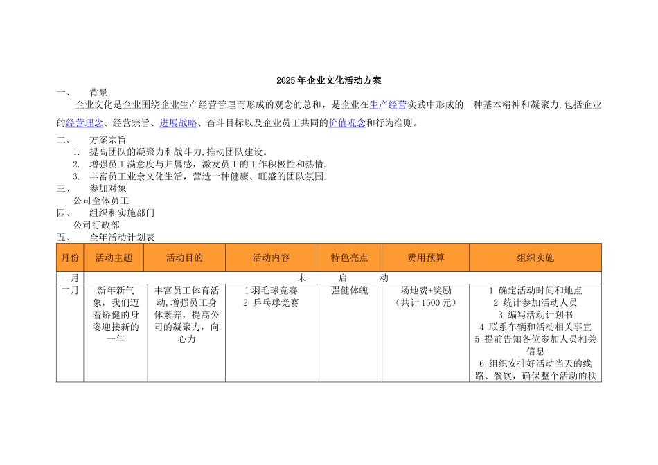 2025年企业文化活动方案_第1页
