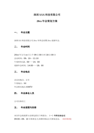 2025年公司年会策划方案1