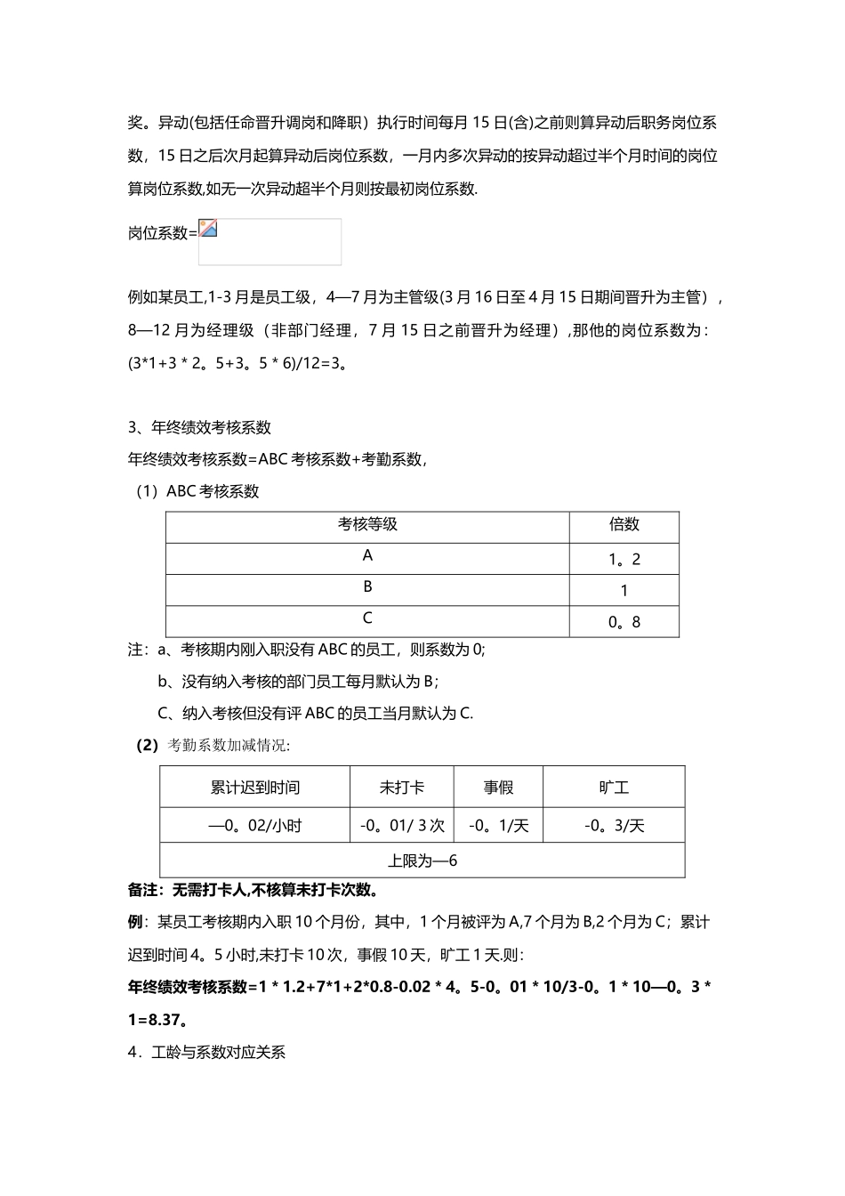 2025年公司年终奖分配方案_第3页