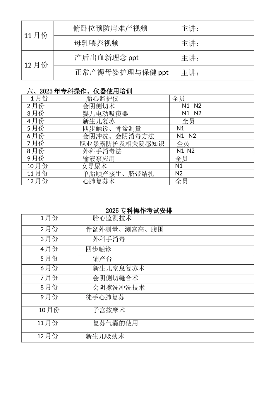 2025年助产士分层级培训计划_第3页