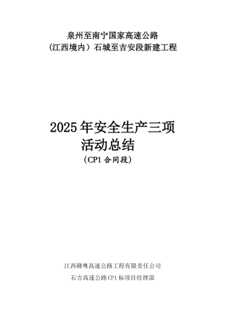 2025年安全生产三项活动工作总结