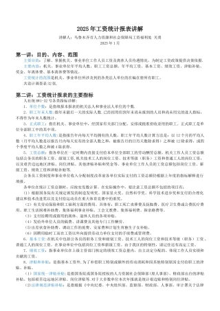 2025年工资统计报表讲解