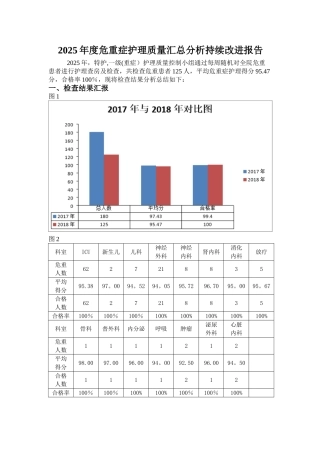 2025年度危重症护理质量汇总分析持续改进报告
