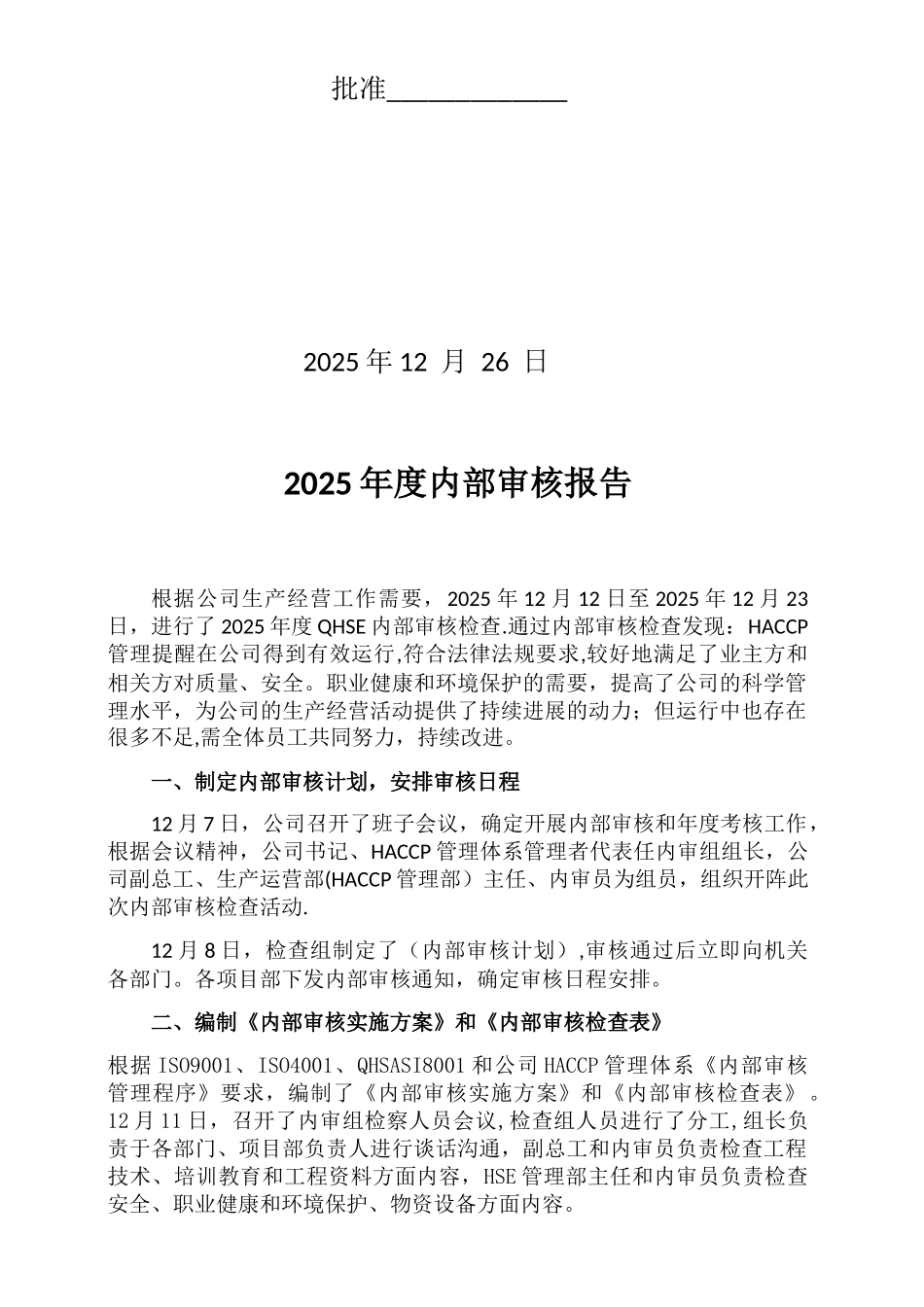 2025年度内部审核报告_第2页