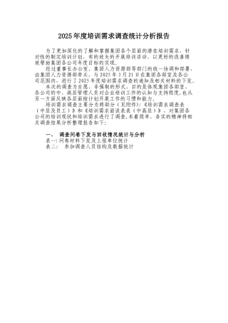 2025年度员工培训需求调查分析报告