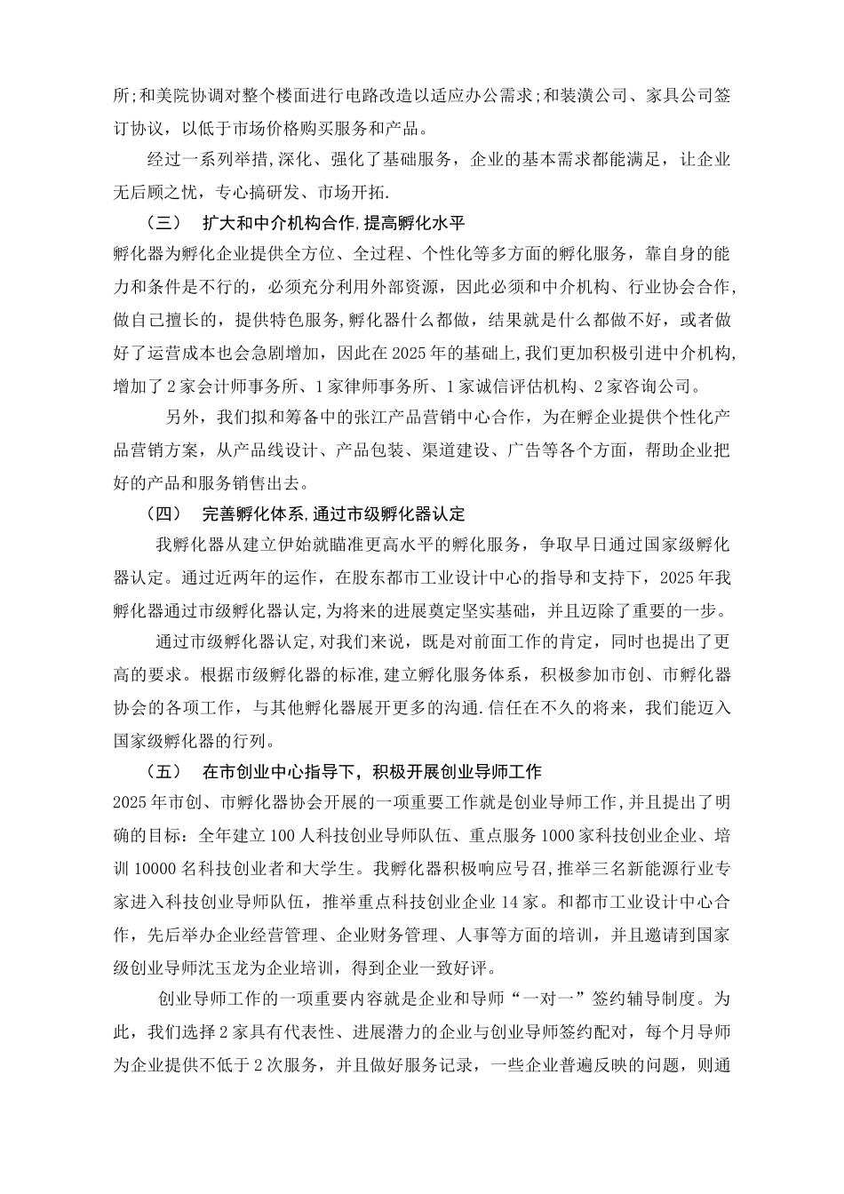 2025年度孵化器年度工作总结_第3页