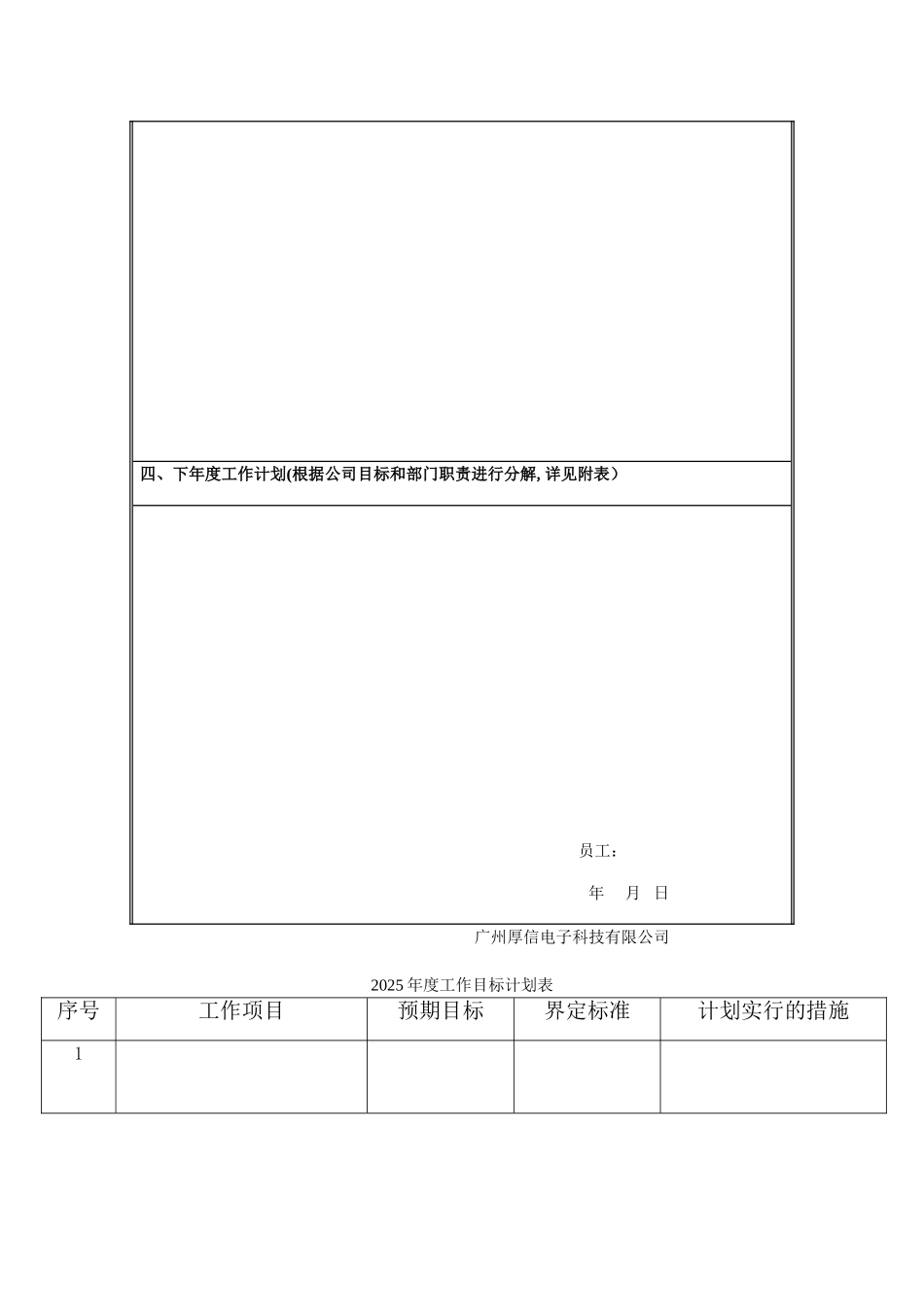 2025年度工作总结及2025年工作计划表_第2页