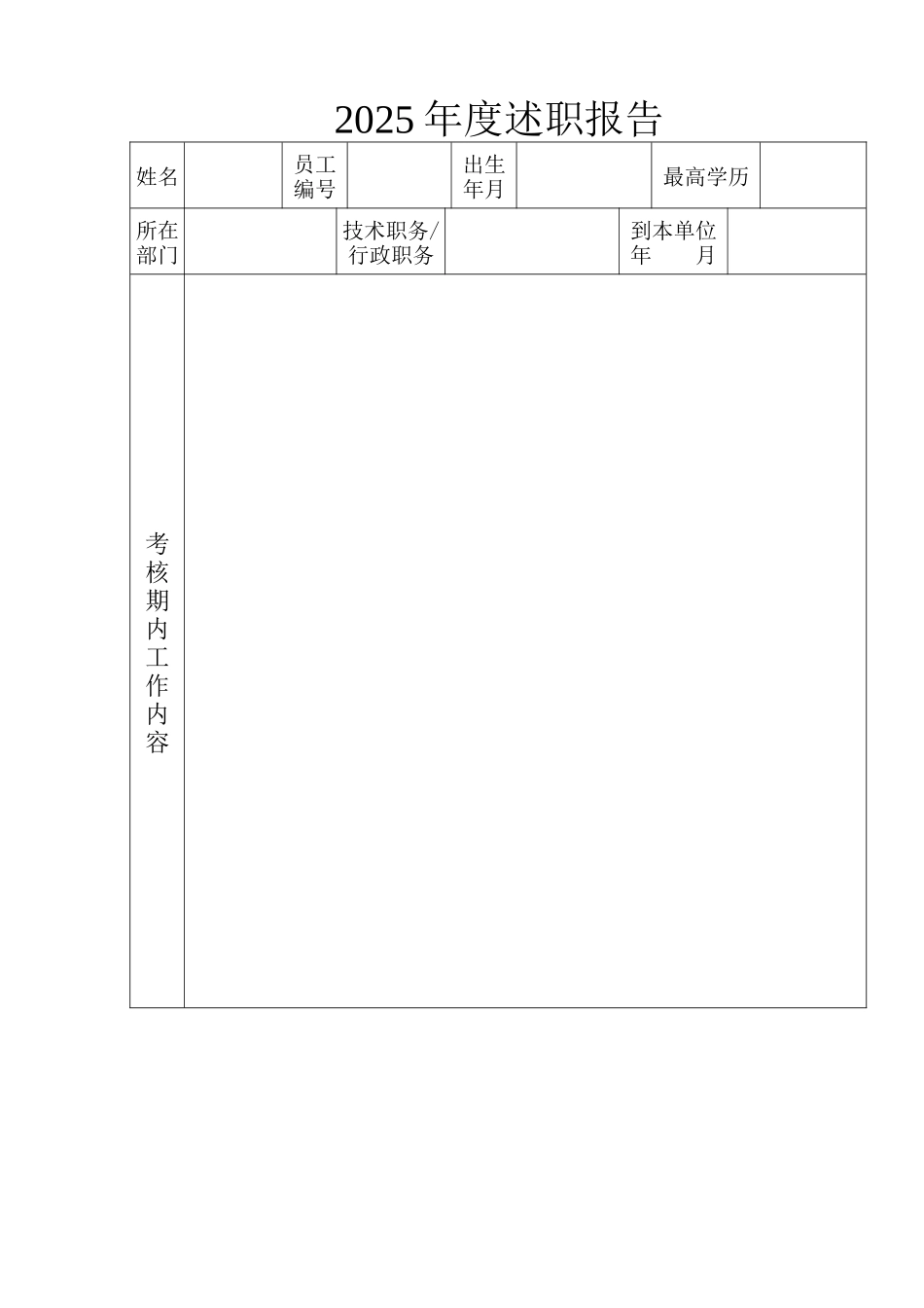 2025年度述职报告模板_第1页