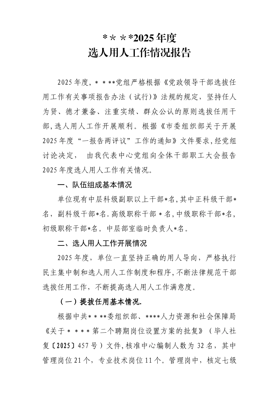 2025年度选人用人情况总结报告_第1页