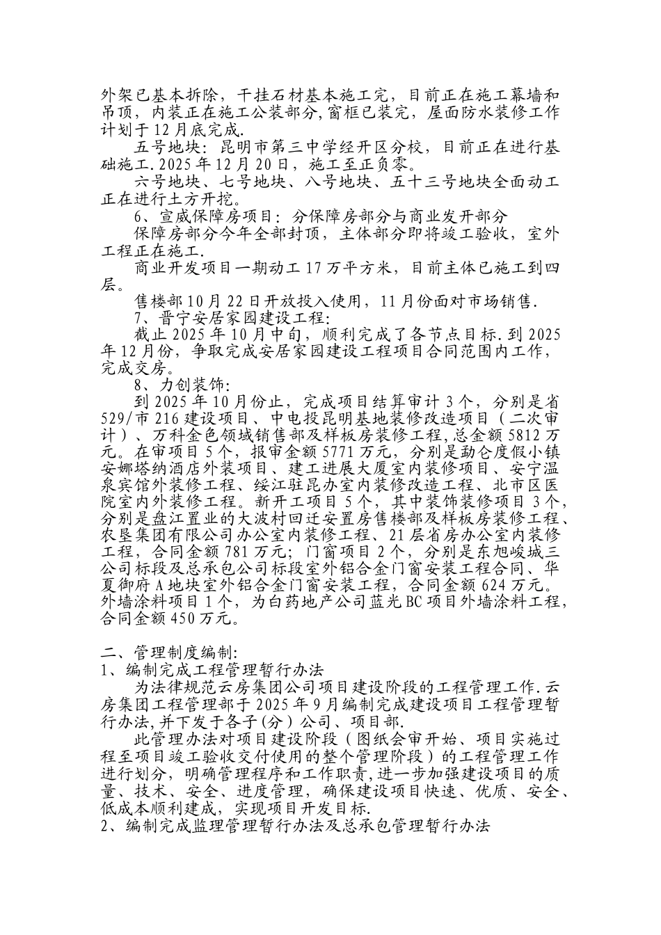 2025年房地产开发项目工作总结与计划_第2页