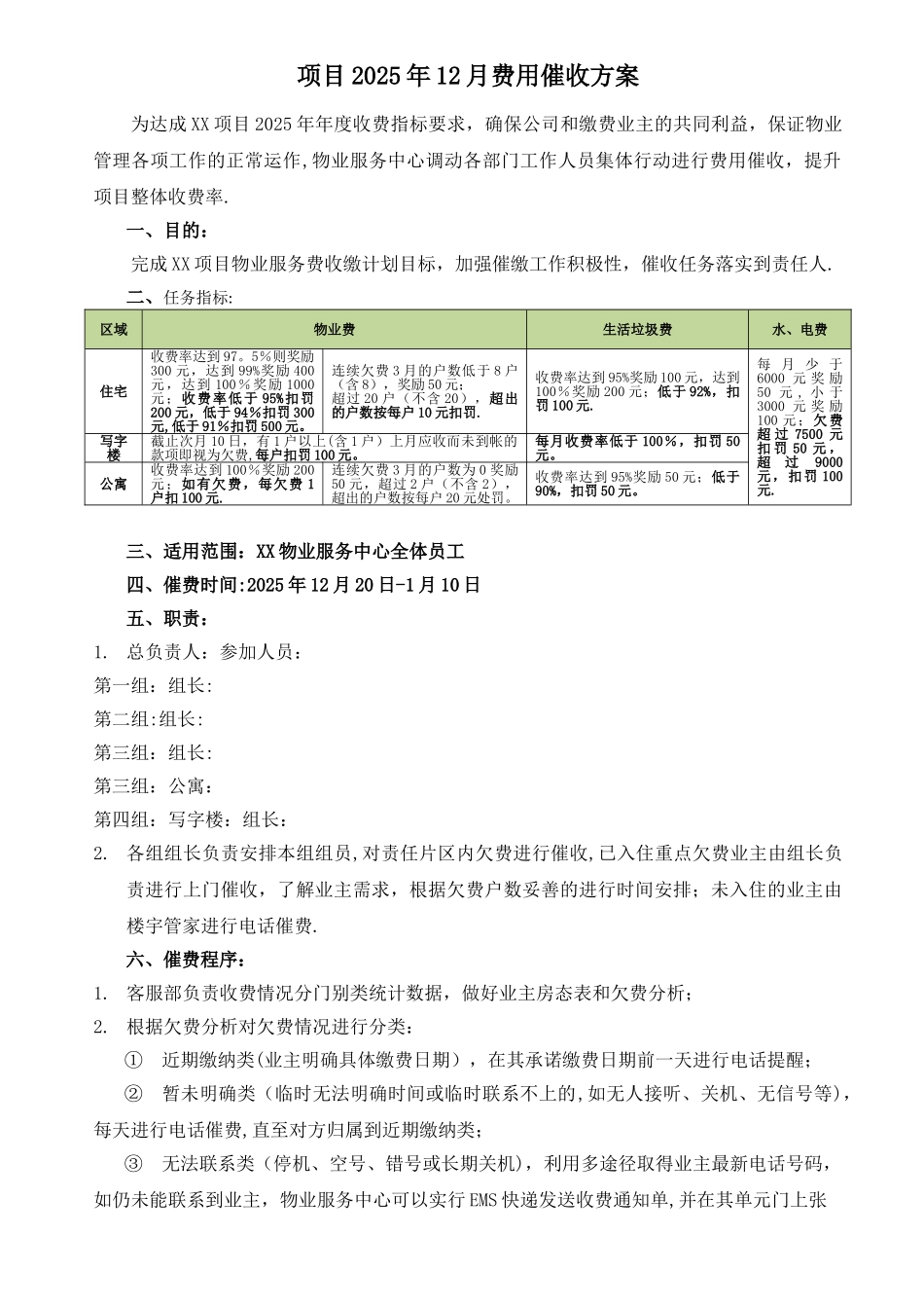 2025年终物业费催收方案_第1页